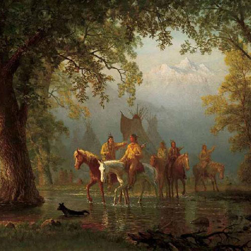 Departure of an Indian War Party - Albert Bierstadt